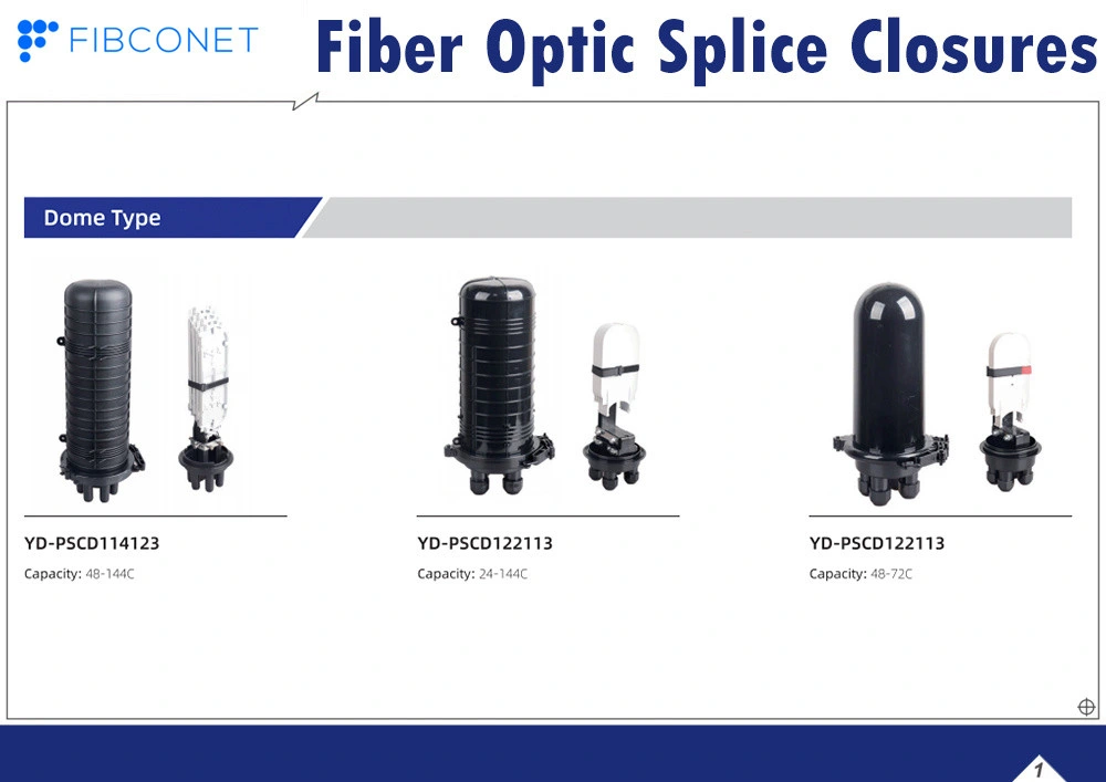 FTTH 12 24 36 48 72 96 Cores PP/ABS/PC Plastic Horizontal Fiber Optical Waterproof Splice Closures