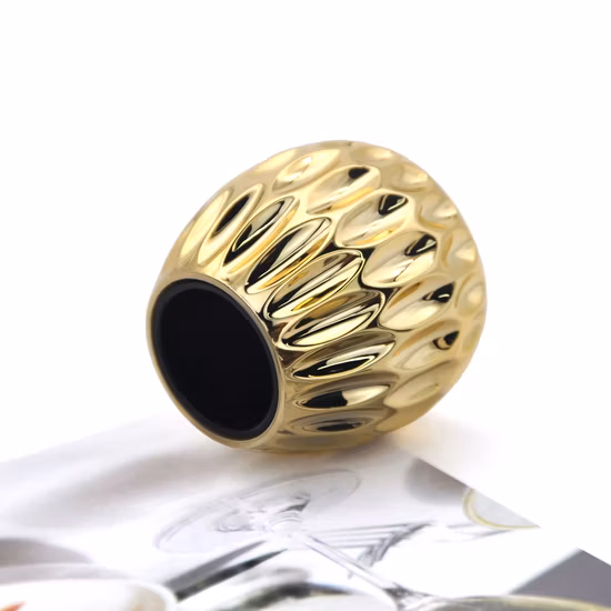 Luxuriöse, klassische, günstige Gold-Zamak-Schwermetall-Schraubverschluss-Glasparfümflaschenverschlüsse